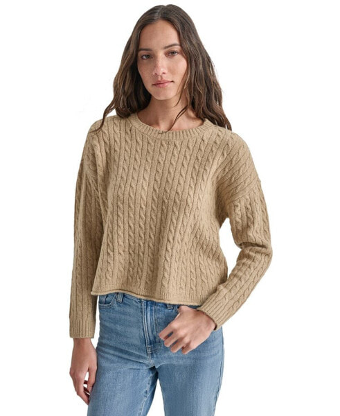 Petite Crewneck Cable-Knit Sweater