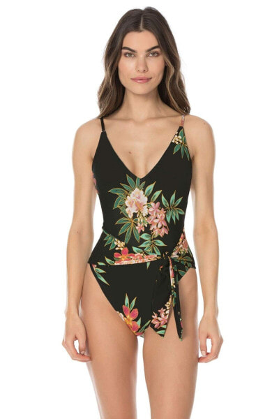 Isabella Rose 159739 Women's Floral Print Balconet One-Piece Swimsuit Sz. S