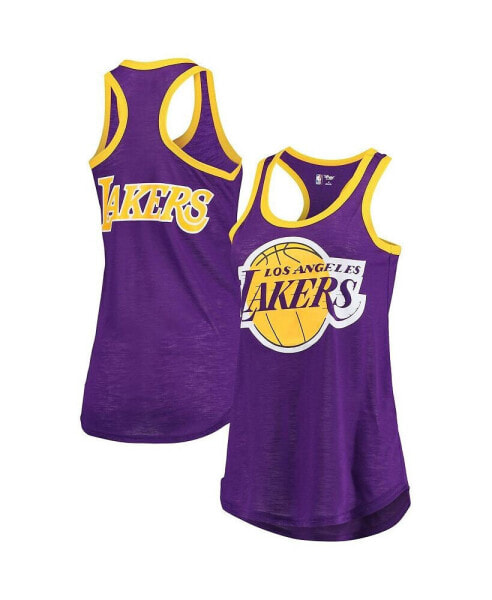 Women's Purple Los Angeles Lakers Showdown Burnout Tank Top