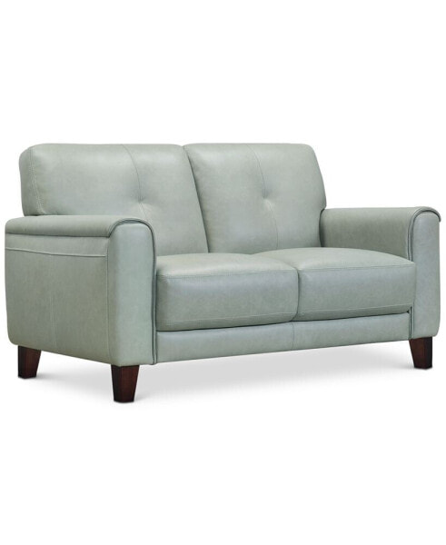 Ashlinn 61" Tufted Pastel Leather Loveseat, Created for Macy's