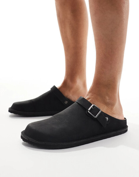 ASOS DESIGN mule clog loafers in black