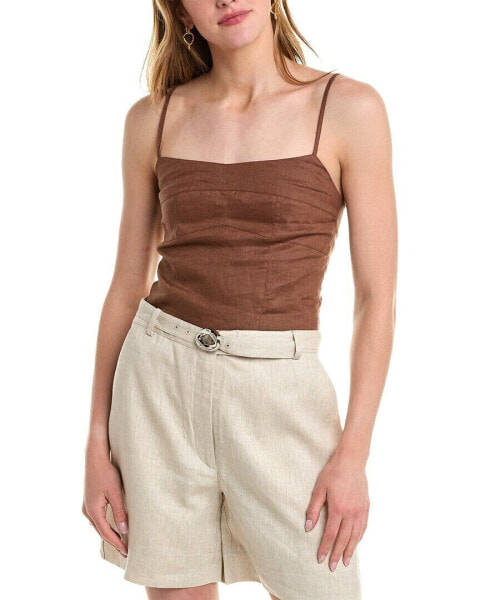 Nicholas Marjorie Seamed Linen Camisole Women's