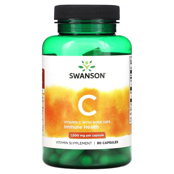 Vitamin C With Rose Hips, 90 Capsules