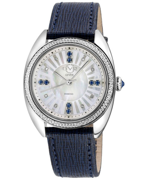 Women's Palermo Swiss Quartz Blue Leather Watch 35mm