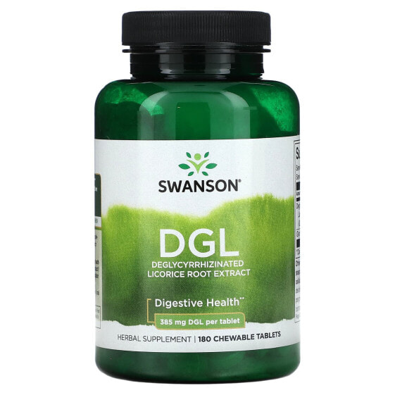 Витамины для пищеварительной системы Swanson DGL, 385 мг, 180 жевательных таблеток