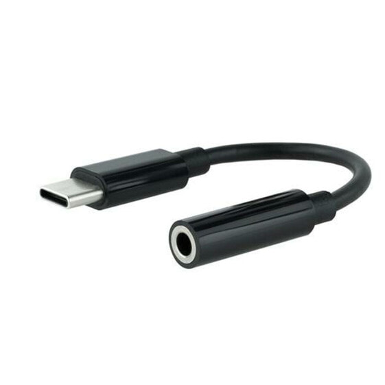 Адаптер USB-C - Jack 3.5 мм NANOCABLE 10.24.1205 11 см Чёрный