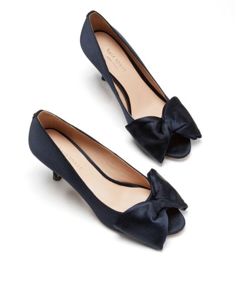 Crawford Peep-Toe Bow Pumps