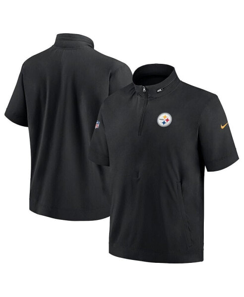 Куртка с коротким рукавом на молнии Nike Pittsburgh Steelers черного цвета для мужчин