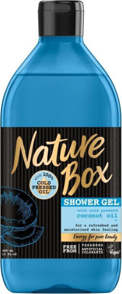 Гель для душа увлажняющий Nature Box с кокосовым маслом 385 мл