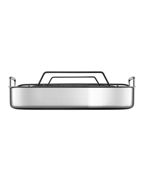 Stainless Steel Roasting Pan and Nonstick Cooking Rack