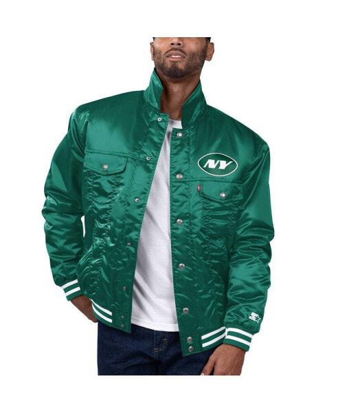 Levi’s x Starter Men's Green New York Jets Silver Tab Trucker Full-Snap Jacket