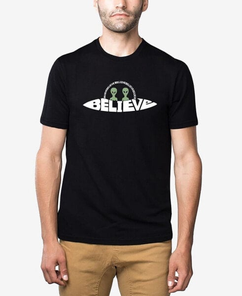 Men's Believe UFO Premium Blend Word Art T-shirt