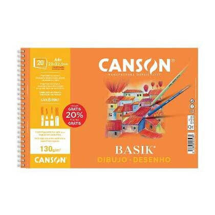 Блокнот для рисования на спирали CANSON Basik DIN A4+ 23 x 32,5 см 20 листов
