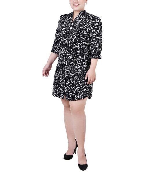 Платье женское NY Collection Plus Size с рукавами 3/4 и поясом