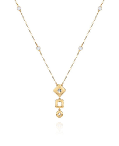 T Tahari gold-Tone Charm Pendant Long Necklace