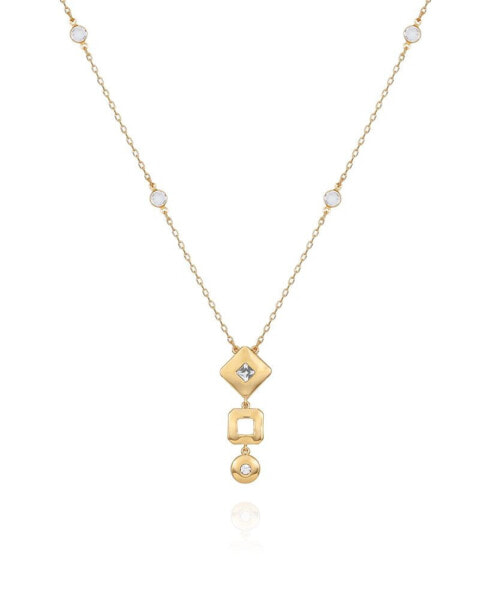 Gold-Tone Charm Pendant Long Necklace