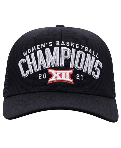 Men's Black Baylor Bears 2021 Big 12 Women's Basketball Conference Tournament Champions Locker Room Adjustable Hat