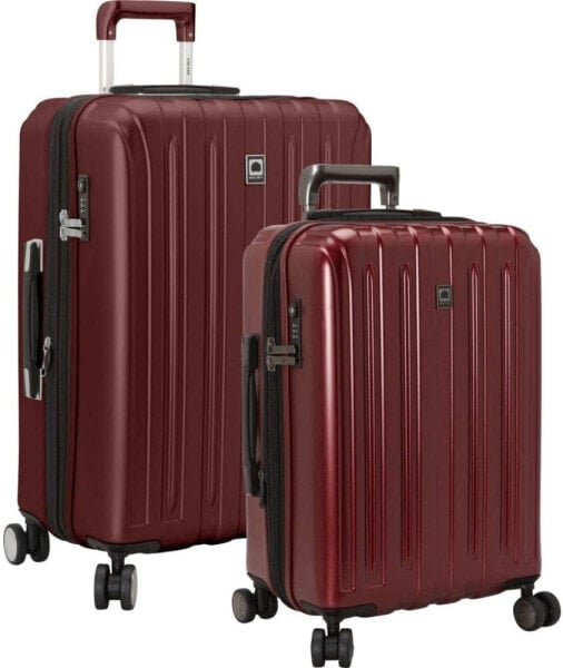 Мужской чемодан пластиковый черный DELSEY Paris Titanium Hardside Expandable Luggage with Spinner Wheels, Graphite, Checked-Medium 25 Inch0