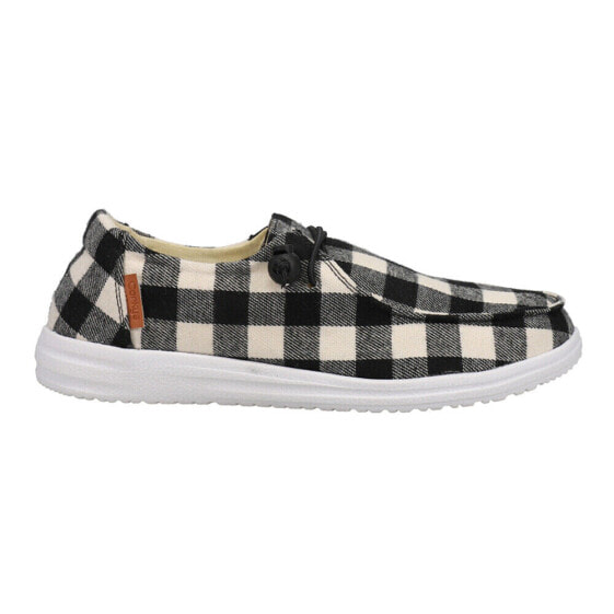 Corkys Kayak Plaid Slip On Womens Black Flats Casual 51-0127-WPLD