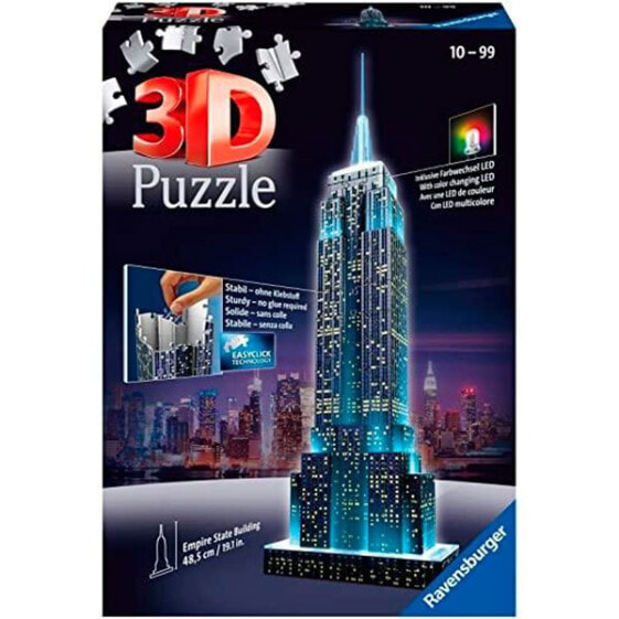 RAVENSBURGER 3D Empire State Wiht Light Puzzle 216 Pieces