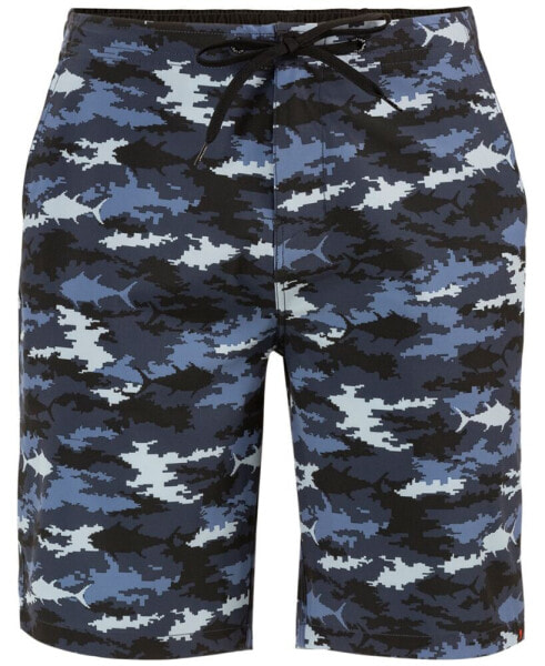 Men's Aquatic Journey SLX-QD 4-Way Vapor Stretch Fish Camo Board Shorts