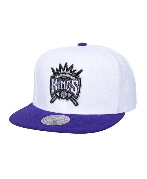 Men's White Sacramento Kings Soul Logo Shine 2-Tone Snapback Hat