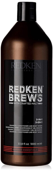 Redken Brews 3-IN-1 Men's Shampoo Conditioner and Body Wash | Multi-Purpose H...