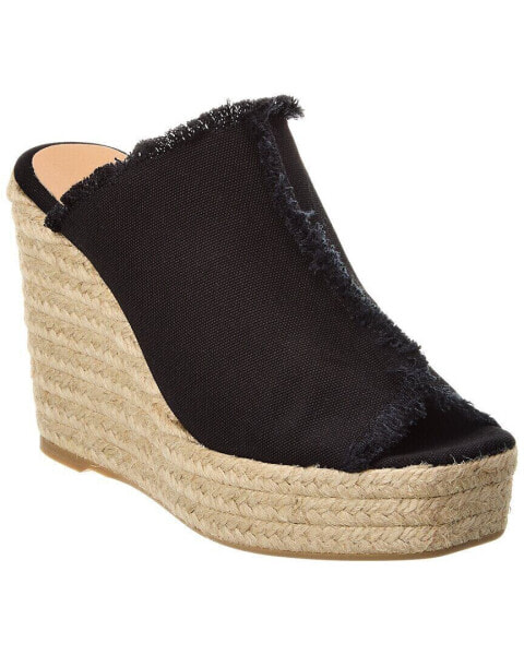 Castañer Fatima Canvas Wedge Sandal Women's Black 40