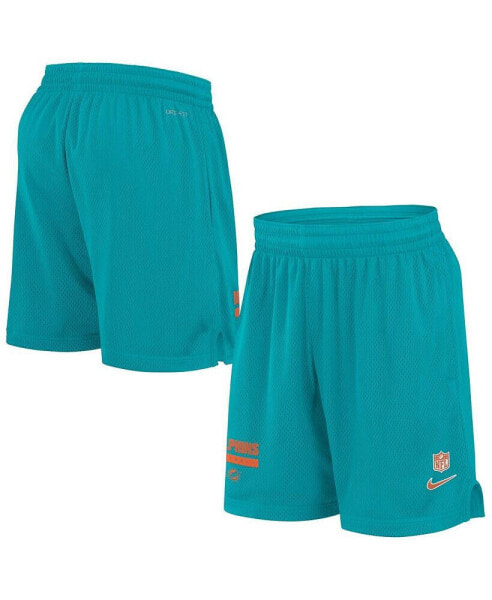 Men's Aqua Miami Dolphins 2024 Sideline Performance Mesh Shorts