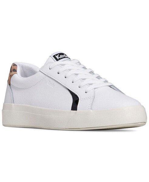 Women's Pursuit Leather Lace-Up Casual Sneakers from Finish Line