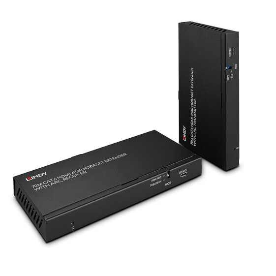 Lindy 70m Cat.6 HDMI 4K60 Audio IR & RS-232 HDBaseT Extender mit ARC - Cable - Audio/Multimedia