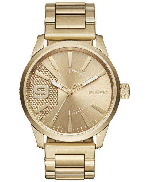 Men's Rasp Gold-Tone Stainless Steel Bracelet Watch 46x53mm DZ1761