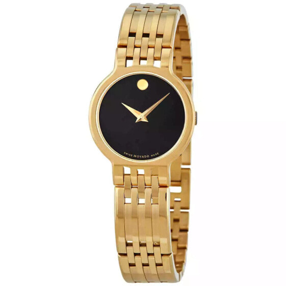 Movado Ladies Esperanza Quartz Black Dial Watch - 607149 NEW