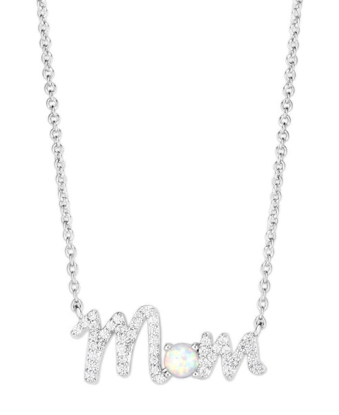 Macy's birthstone Mom Necklace In Silver Plate