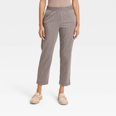 Women's High-Rise Regular Fit Tapered Ankle Knit Pants - A New Day