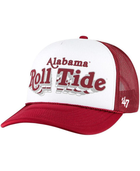 Men's White, Crimson Alabama Crimson Tide Article Foam Front Trucker Hat