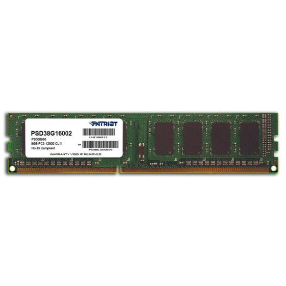 Память RAM Patriot Memory PC3-12800 CL11 8 Гб