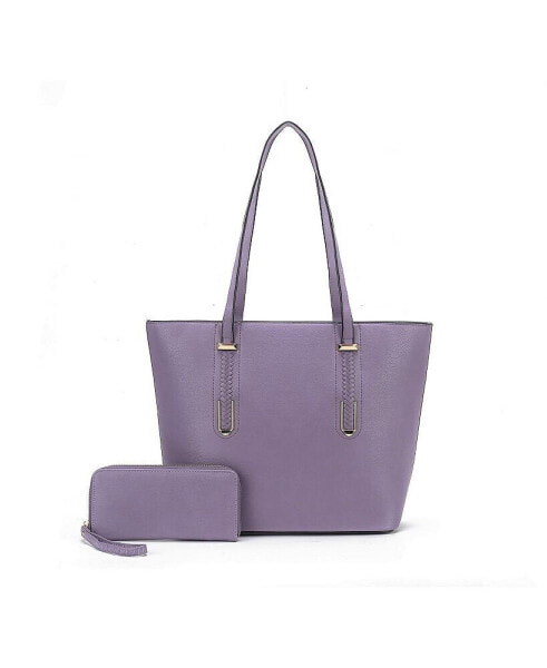 Mina Handbag Set Women s Tote Bag and Wristlet Wallet by Mia K