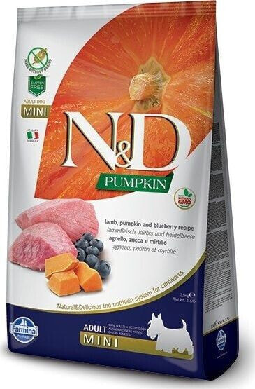 Farmina N&D Pumpkin Grain Free canine Lamb & blueberry adult mini 800g