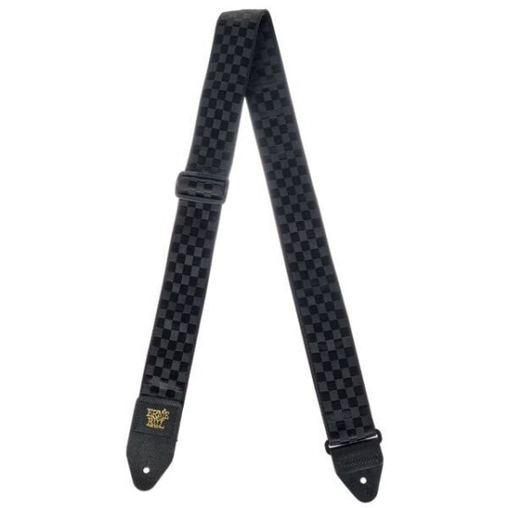 Ernie Ball Black Checkers Jacquard Strap