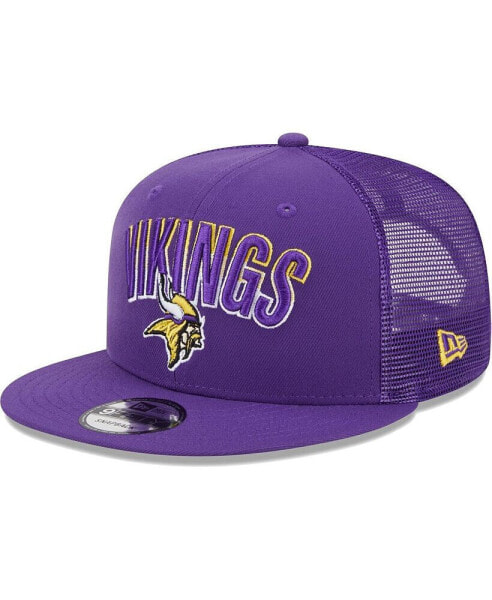 Бейсболка мужская New Era Minnesota Vikings фиолетовая Trucker 9FIFTY Snapback Hat