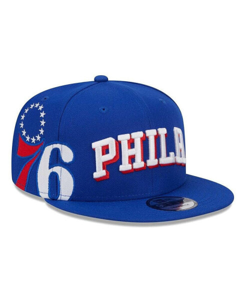 Men's Royal Philadelphia 76ers Side Logo 9fifty Snapback Hat