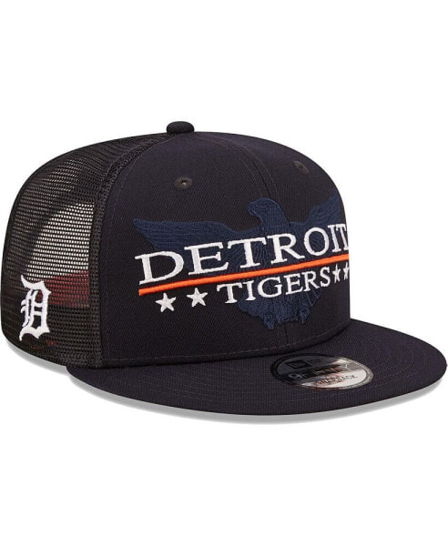 Men's Navy, Black Detroit Tigers Patriot Trucker 9FIFTY Snapback Hat