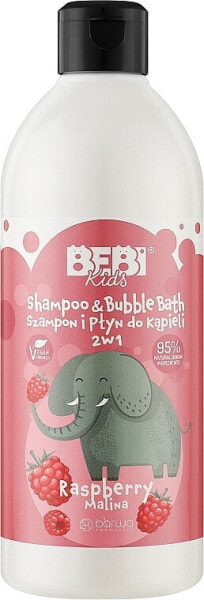 2in1 Shampoo und Badeschaum für Kinder Himbeere