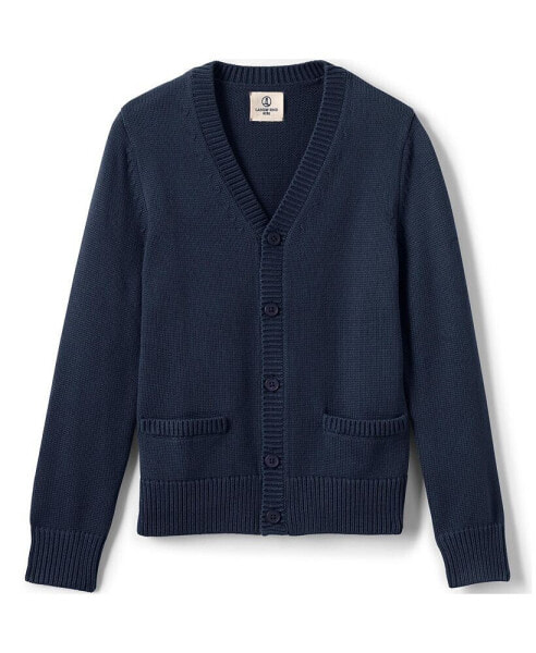 Boys School Uniform Cotton Modal Button Front Cardigan Sweater