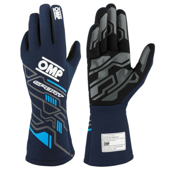 Водительские перчатки OMP SPORT для мужчин Тёмно-синий S