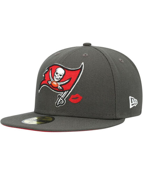 Men's Pewter Tampa Bay Buccaneers Lips 59FIFTY Fitted Hat