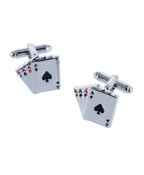 Four Of A Kind Novelty Card Game Cufflinks (1 Pair)