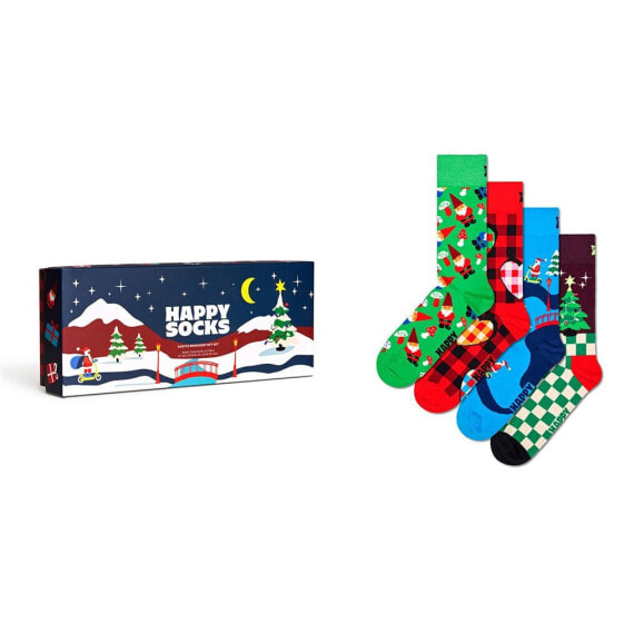 Носки длиной до середины и в подарочной упаковке Santa´s Workshops Gift Set Happy Socks 4 пары