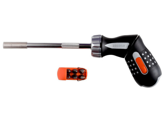Bahco Screwdriver-Magnetic Ratchet w/Bit Set Pistol Handle Made in Europe